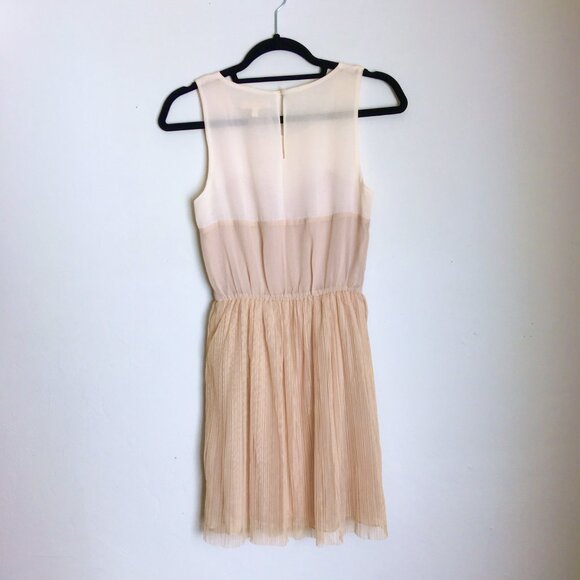 NWT Lush Cream Mesh Overlay Dress - Picture 2 of 8